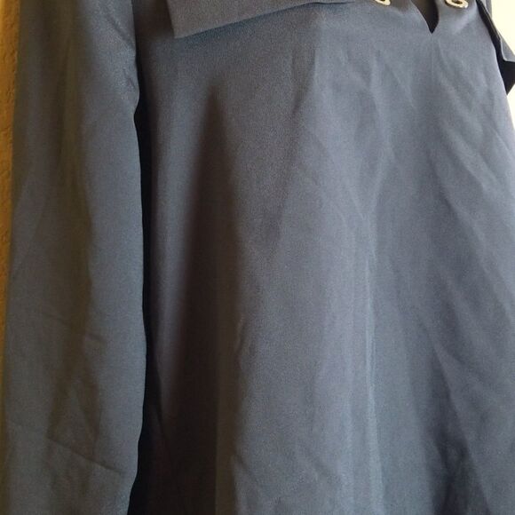 Calvin Klein Grey Grommet Blouse - Picture 4 of 8
